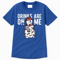 Drinks Are On Me Snowman Funny Christmas Tall T-Shirt