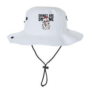 Drinks Are On Me Snowman Funny Christmas Legacy Cool Fit Booney Bucket Hat