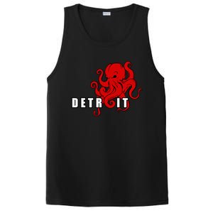 Detroit Adult Octopus Hockey Kraken Downtown Motor City Cute Gift Gift PosiCharge Competitor Tank