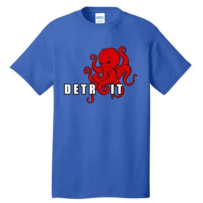 Detroit Adult Octopus Hockey Kraken Downtown Motor City Cute Gift Gift Tall T-Shirt