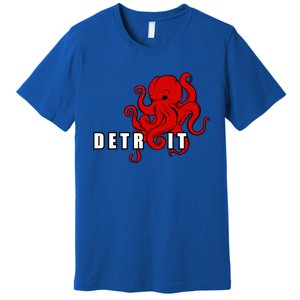 Detroit Adult Octopus Hockey Kraken Downtown Motor City Cute Gift Gift Premium T-Shirt