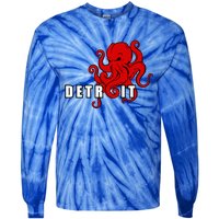 Detroit Adult Octopus Hockey Kraken Downtown Motor City Cute Gift Gift Tie-Dye Long Sleeve Shirt