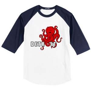 Detroit Adult Octopus Hockey Kraken Downtown Motor City Cute Gift Gift Baseball Sleeve Shirt