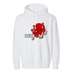 Detroit Adult Octopus Hockey Kraken Downtown Motor City Cute Gift Gift Garment-Dyed Fleece Hoodie