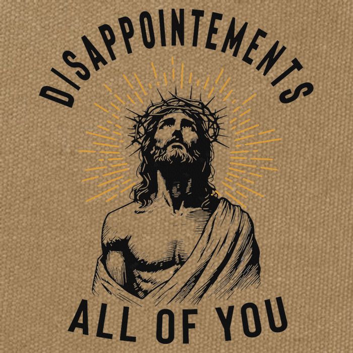 Disappointements All Of You Jesus Meme Religious Christian Cotton Canvas Backpack