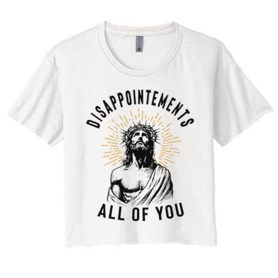Disappointements All Of You Jesus Meme Religious Christian Crop Top
