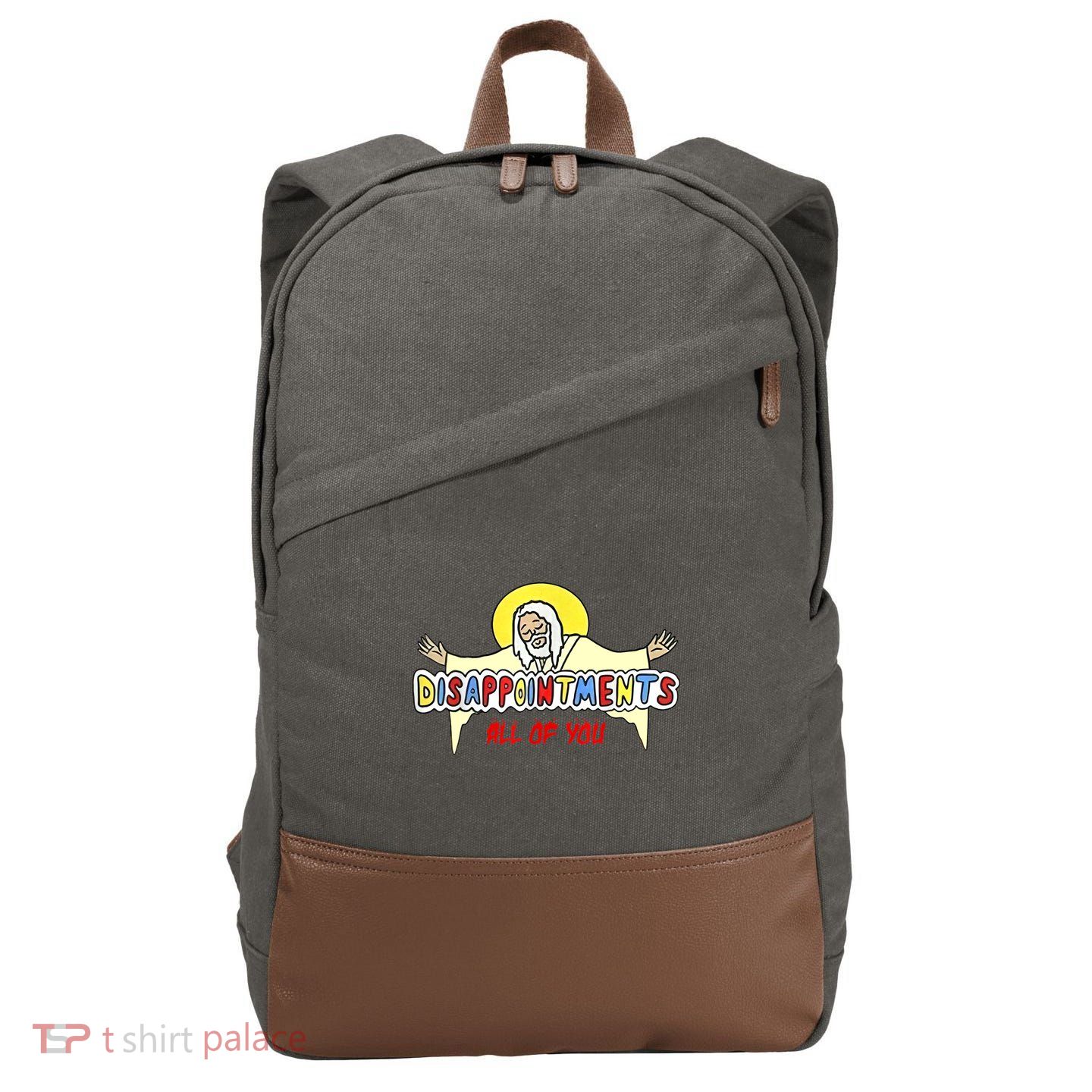Disappointments All Of You Jesus Sarcastic Humor Cotton Canvas Backpack