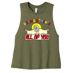 Disappointments All Of You Sarcastic Jesus God Humor Women's Racerback Cropped Tank