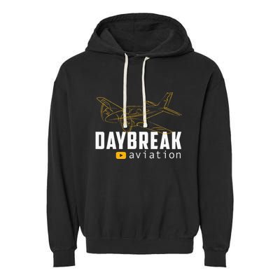 Daybreak Aviation Outline Airplane Garment-Dyed Fleece Hoodie