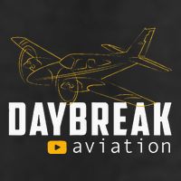 Daybreak Aviation Outline Airplane 7 Panel Mesh Trucker Snapback Hat