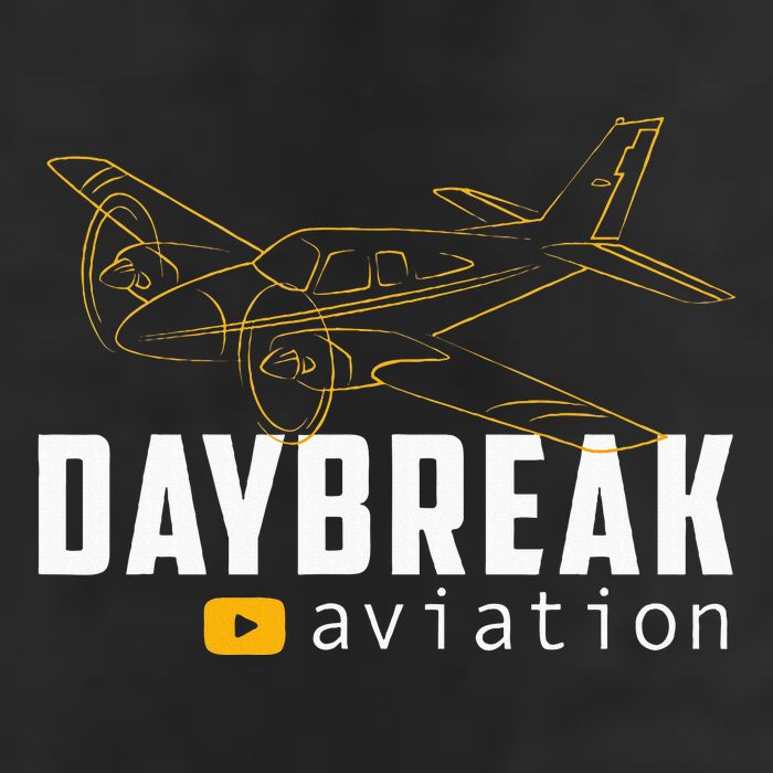 Daybreak Aviation Outline Airplane 7 Panel Mesh Trucker Snapback Hat