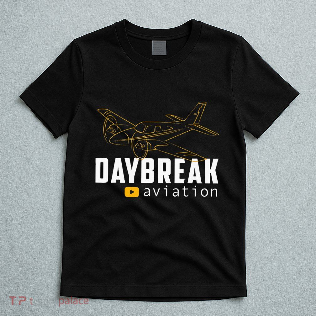 Daybreak Aviation Outline Airplane T-Shirt