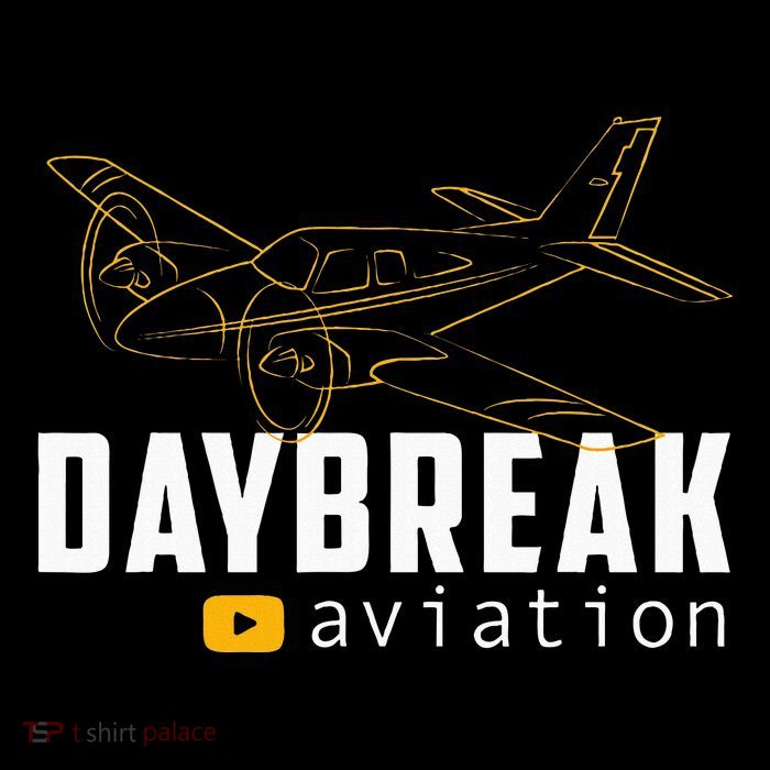 Daybreak Aviation Outline Airplane T-Shirt