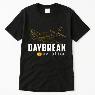 Daybreak Aviation Outline Airplane Tall T-Shirt