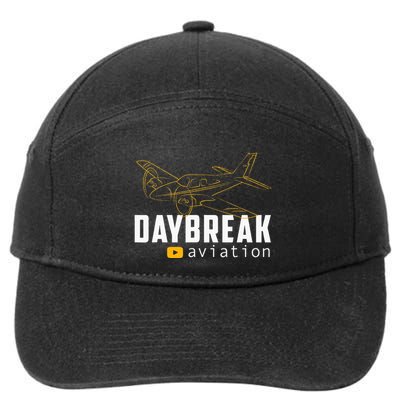 Daybreak Aviation Outline Airplane 7-Panel Snapback Hat