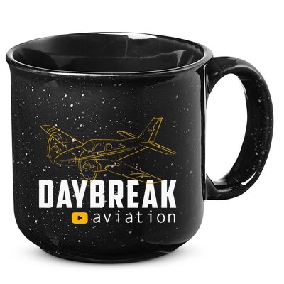 Daybreak Aviation Outline Airplane 15oz Campfire Ceramic Mug