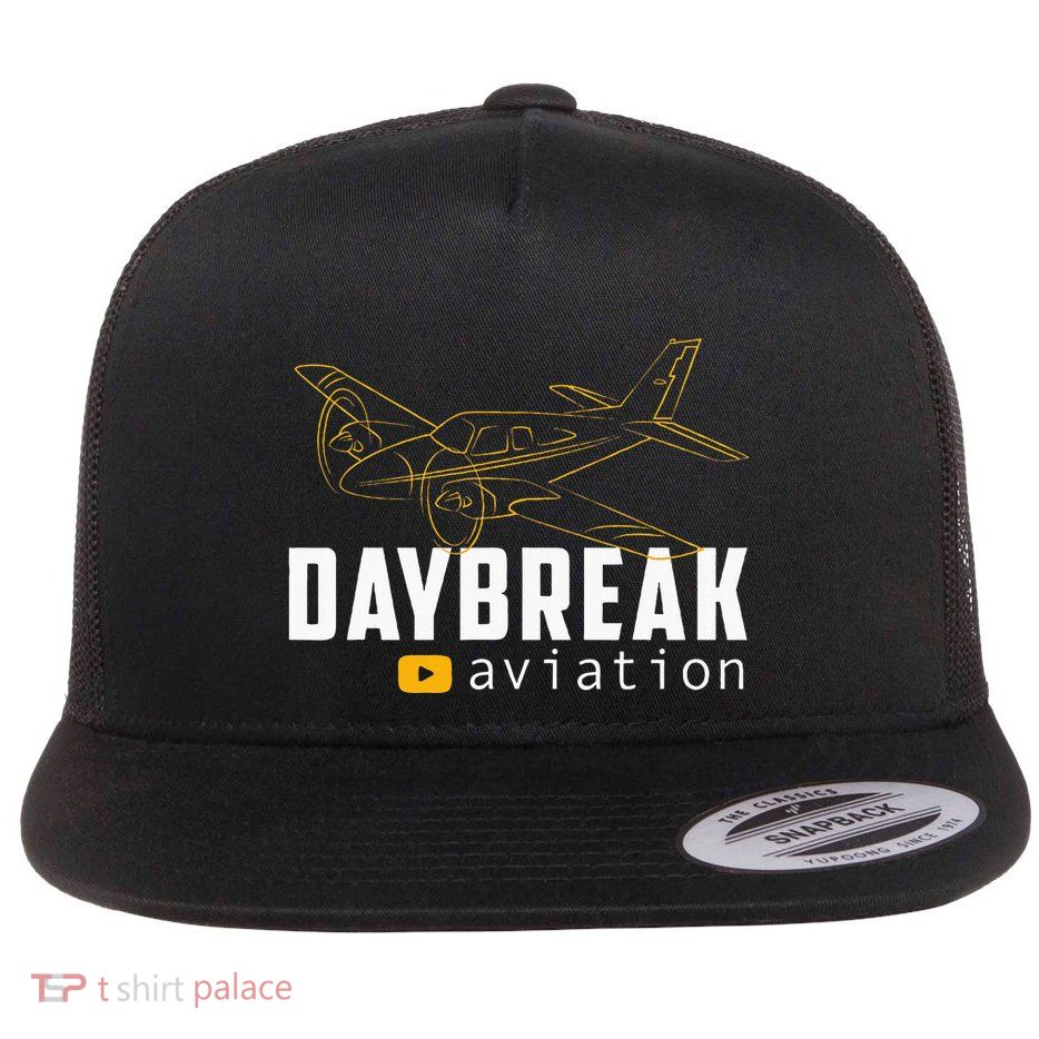 Daybreak Aviation Outline Airplane Flatbill Hat