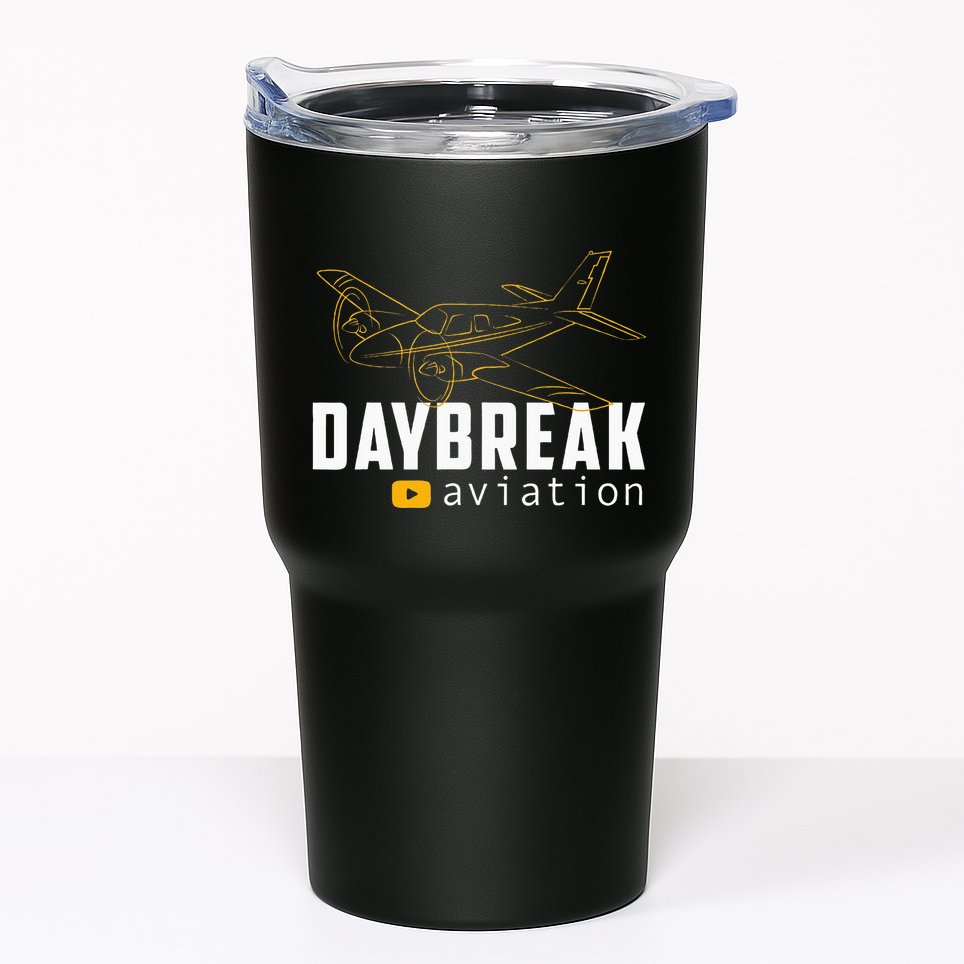 Daybreak Aviation Outline Airplane Tumbler
