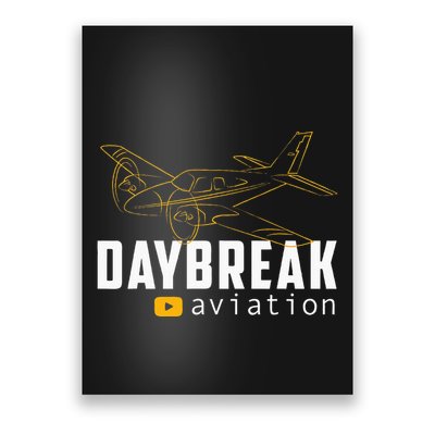 Daybreak Aviation Outline Airplane Poster