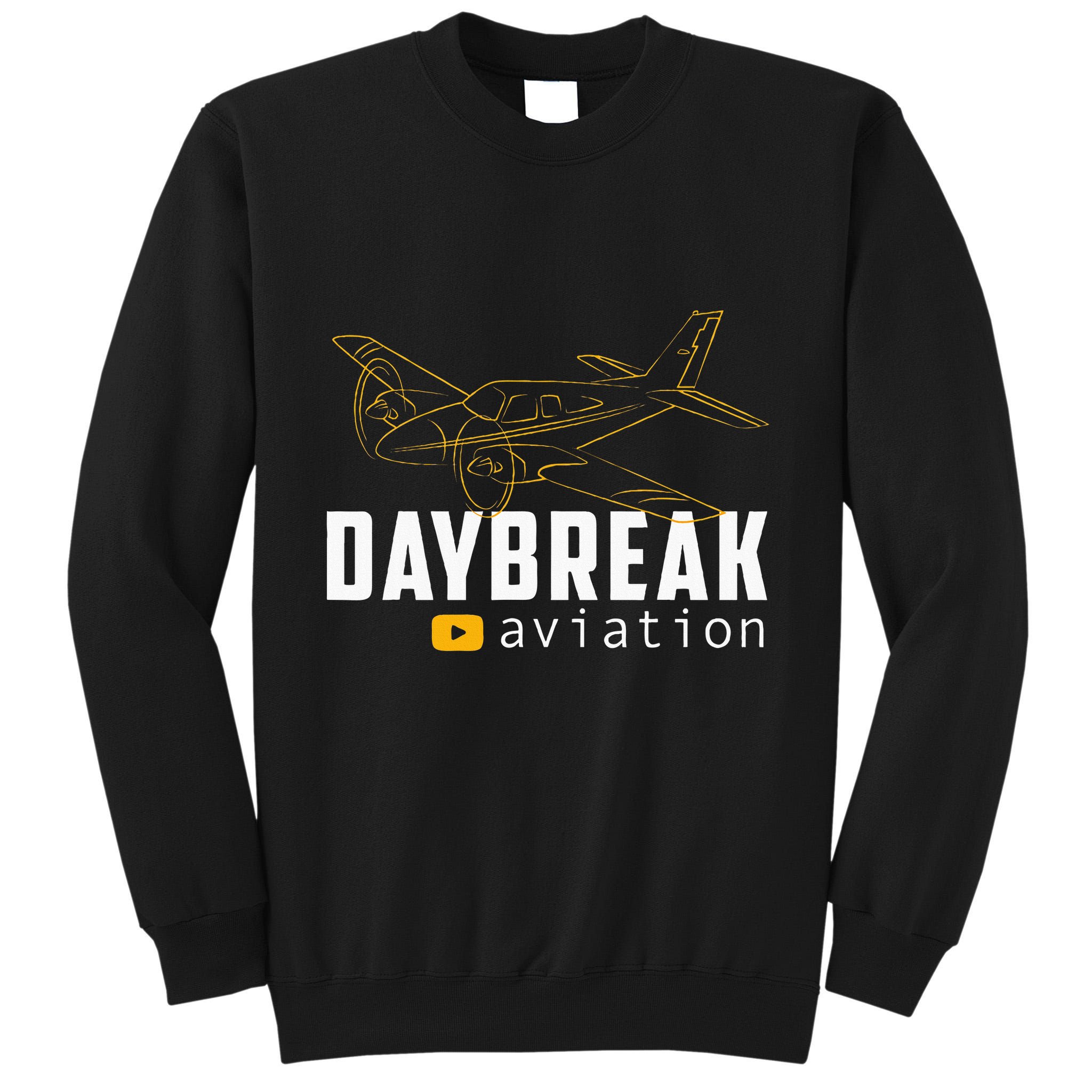 Daybreak Aviation Outline Airplane Tall Sweatshirt