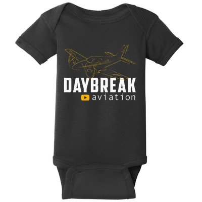 Daybreak Aviation Outline Airplane Baby Bodysuit