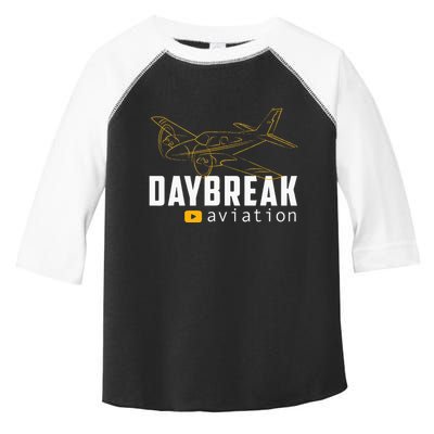 Daybreak Aviation Outline Airplane Toddler Fine Jersey T-Shirt