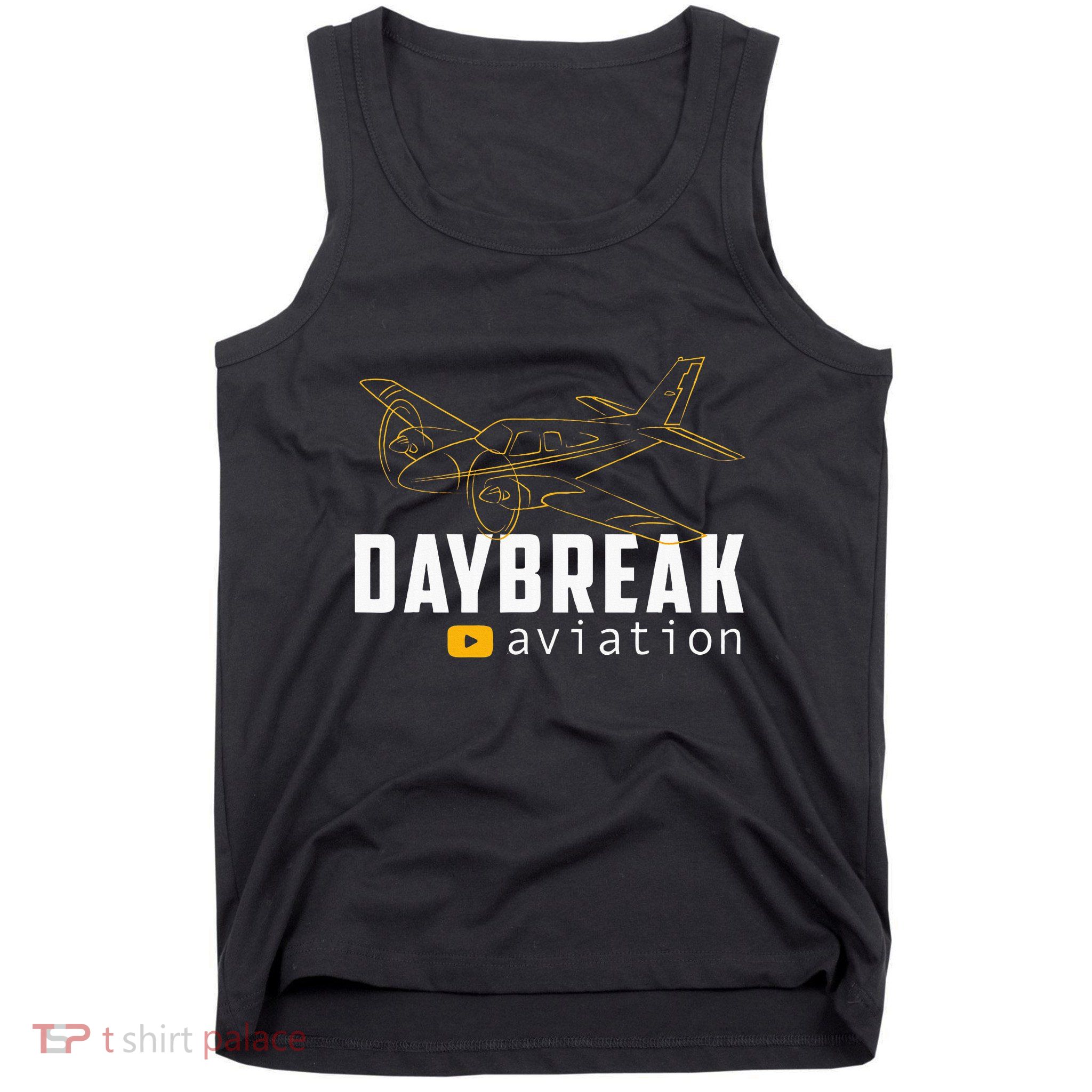 Daybreak Aviation Outline Airplane Tank Top