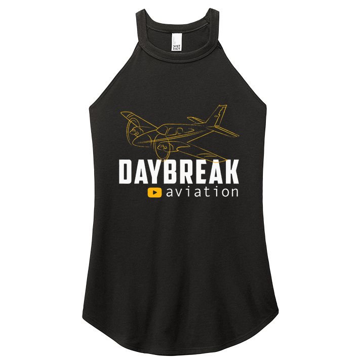 Daybreak Aviation Outline Airplane Women's Perfect Tri Rocker Tank