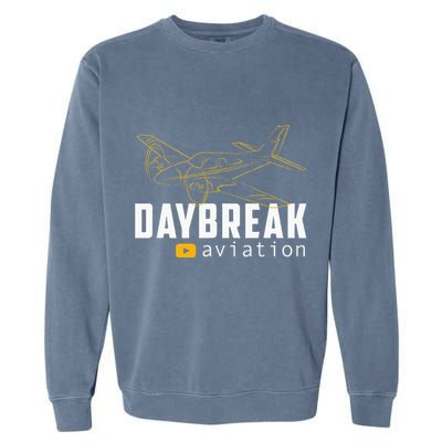 Daybreak Aviation Outline Airplane Garment-Dyed Sweatshirt