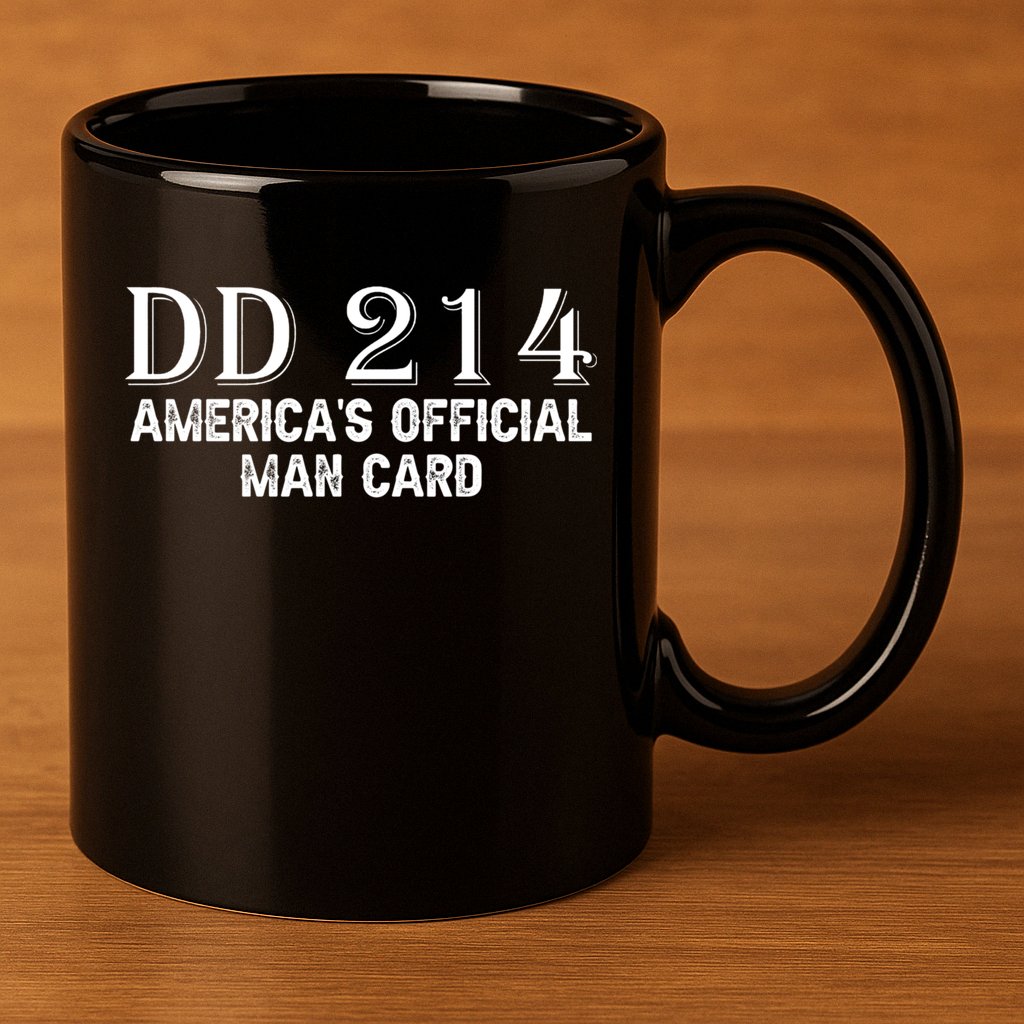 Dd214 Americas Officially Man Card 11oz C Handle Ceramic Mug