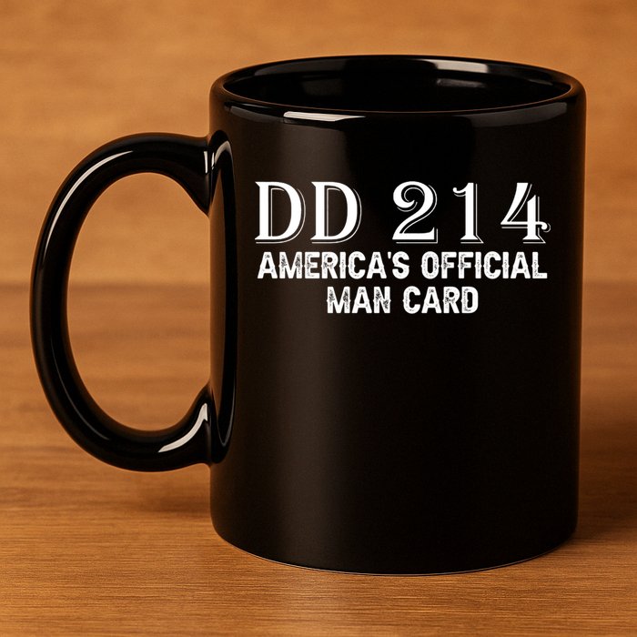 Dd214 Americas Officially Man Card 11oz C Handle Ceramic Mug