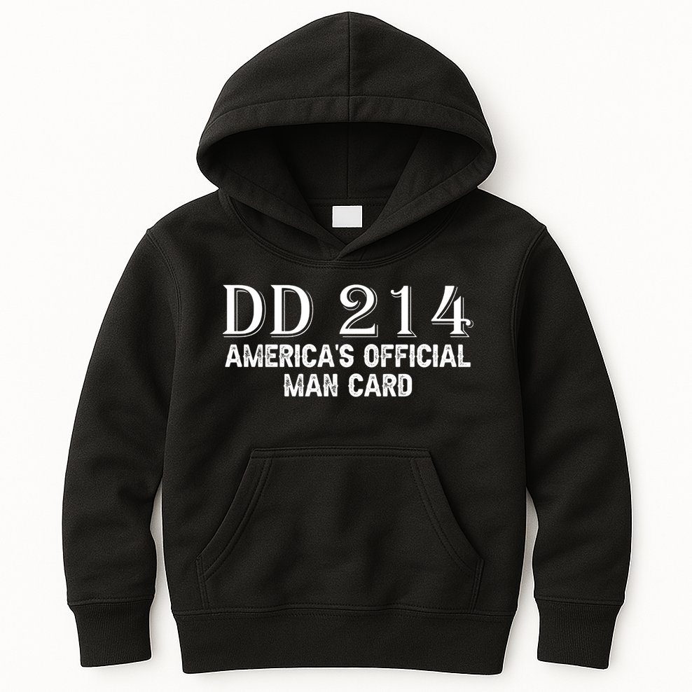 Dd214 Americas Officially Man Card Kids Hoodie