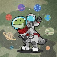 Dinosaur Astronaut & Planets Space & Dino Space Legacy Tie Dye Trucker Hat