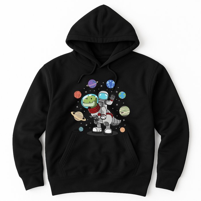 Dinosaur Astronaut & Planets Space & Dino Space Hoodie
