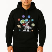 Dinosaur Astronaut & Planets Space & Dino Space Hoodie