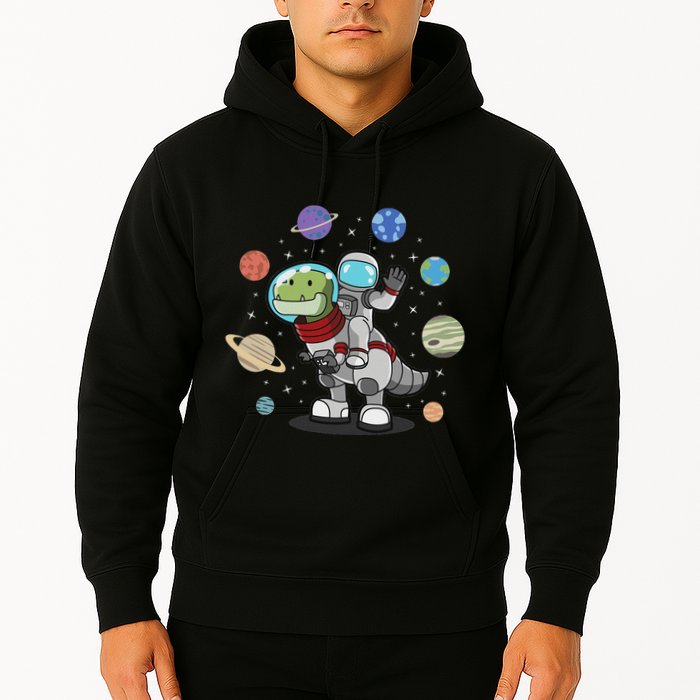 Dinosaur Astronaut & Planets Space & Dino Space Hoodie