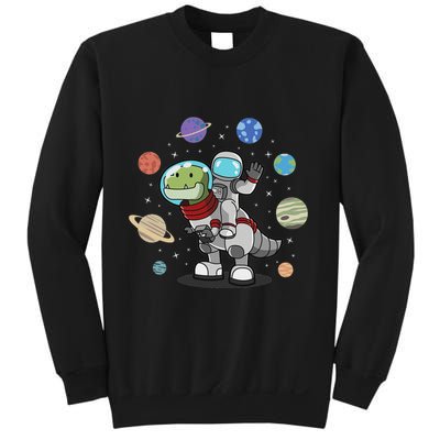 Dinosaur Astronaut & Planets Space & Dino Space Sweatshirt