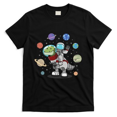 Dinosaur Astronaut & Planets Space & Dino Space T-Shirt