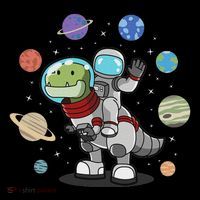Dinosaur Astronaut & Planets Space & Dino Space City Backpack