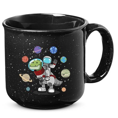 Dinosaur Astronaut & Planets Space & Dino Space 15oz Campfire Ceramic Mug