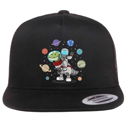 Dinosaur Astronaut & Planets Space & Dino Space Flatbill Hat