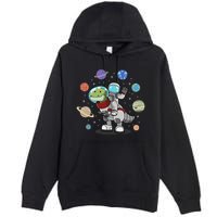 Dinosaur Astronaut & Planets Space & Dino Space Premium Pullover Hoodie