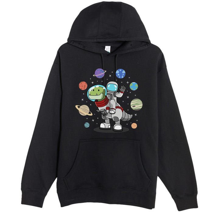 Dinosaur Astronaut & Planets Space & Dino Space Premium Pullover Hoodie