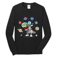 Dinosaur Astronaut & Planets Space & Dino Space Tall Long Sleeve T-Shirt