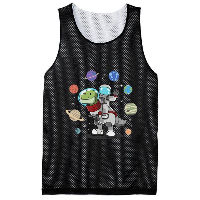 Dinosaur Astronaut & Planets Space & Dino Space Mesh Reversible Basketball Jersey Tank
