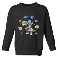 Dinosaur Astronaut & Planets Space & Dino Space Toddler Sweatshirt