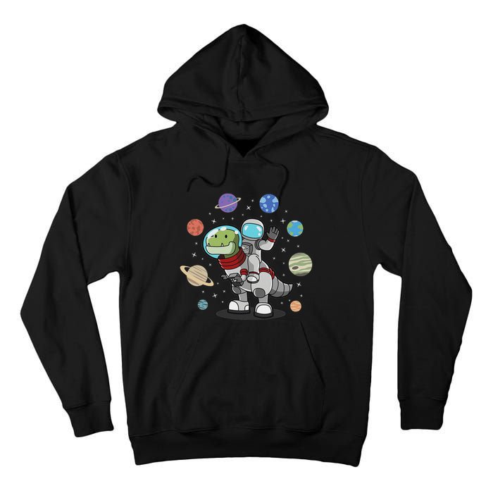 Dinosaur Astronaut & Planets Space & Dino Space Tall Hoodie