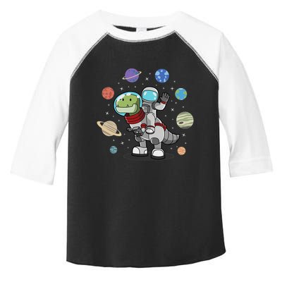 Dinosaur Astronaut & Planets Space & Dino Space Toddler Fine Jersey T-Shirt