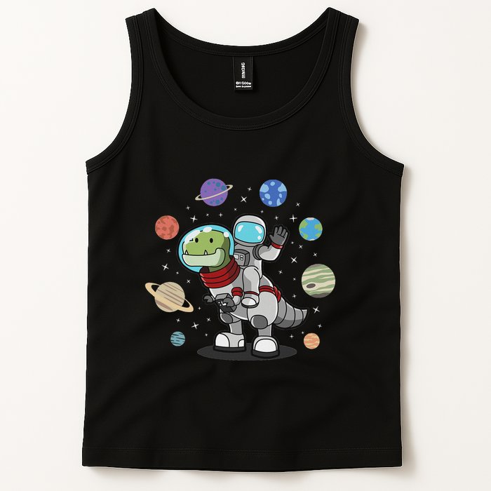 Dinosaur Astronaut & Planets Space & Dino Space Tank Top