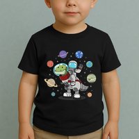 Dinosaur Astronaut & Planets Space & Dino Space Toddler T-Shirt